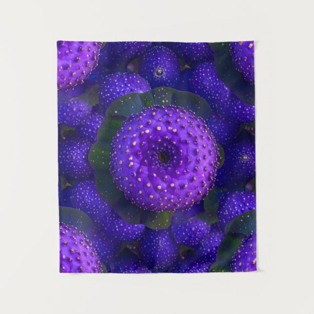 Tapeçaria com Padrão Roxo-Espetado Vibrante (Frente)