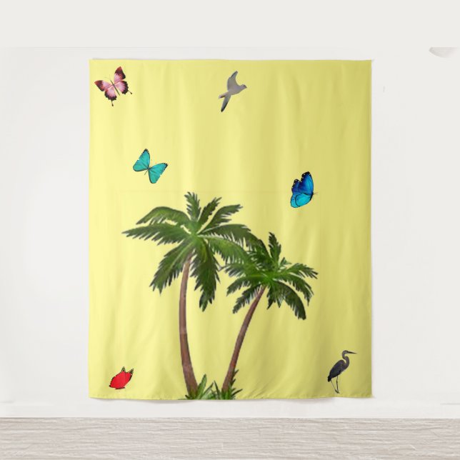 Tapeçaria com Paraíso Tropical (Frente)