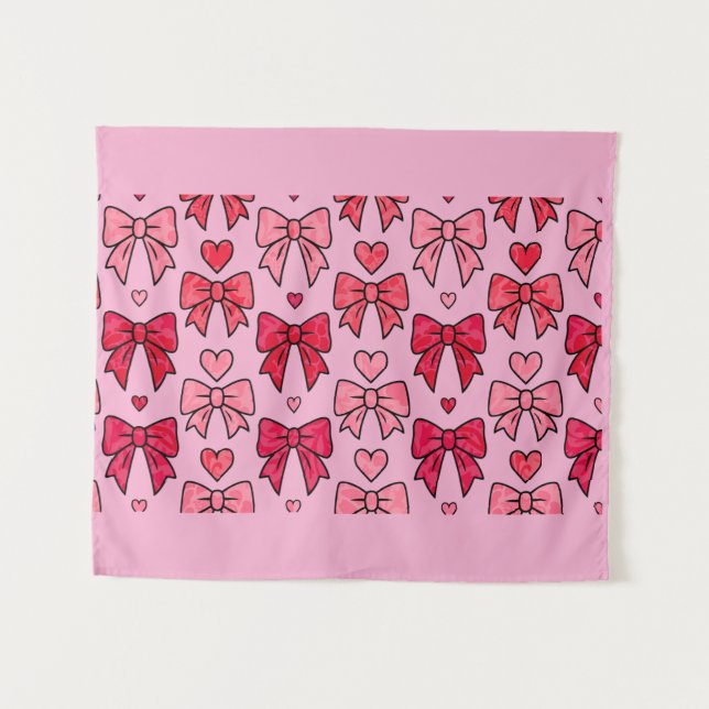 Tapeçaria Coquete Rosa Bonito (Frente (Horizontal))