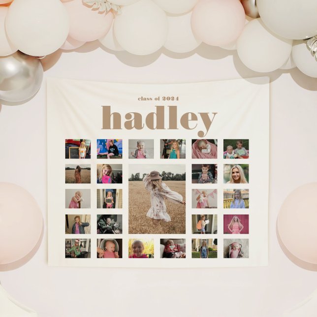 Tapeçaria da Colagem de Fotos de Graduação (Criador carregado)