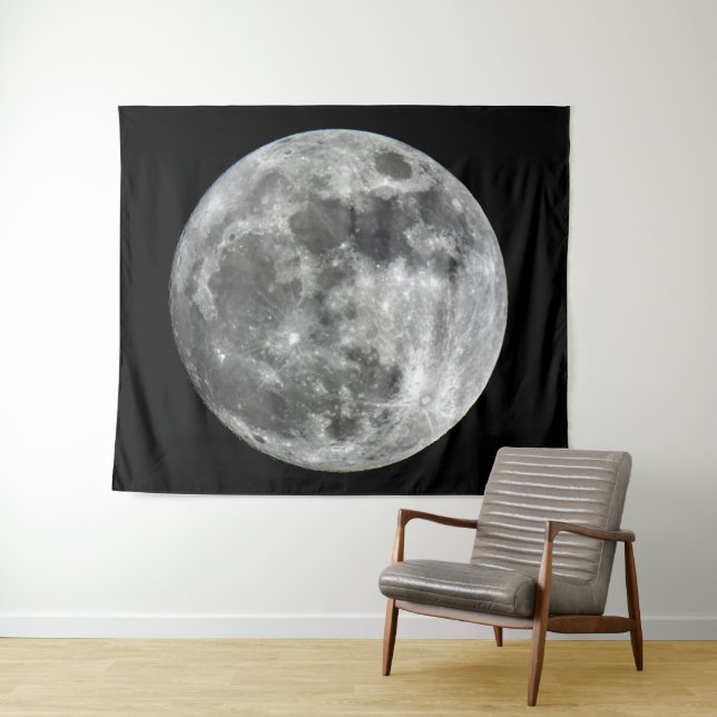 Tapeçaria da parede da lua de Supermoon (In Situ (Horizontal))