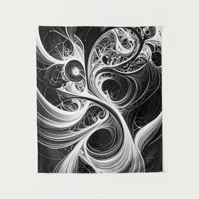 Tapeçaria da Rede da Mente abstrato (Frente)