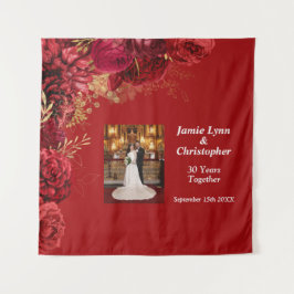 Tapeçaria de Aniversário de Casamento Floral Verme