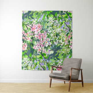 Tapeçaria de Aquarela de Flores de Macieira – Bota