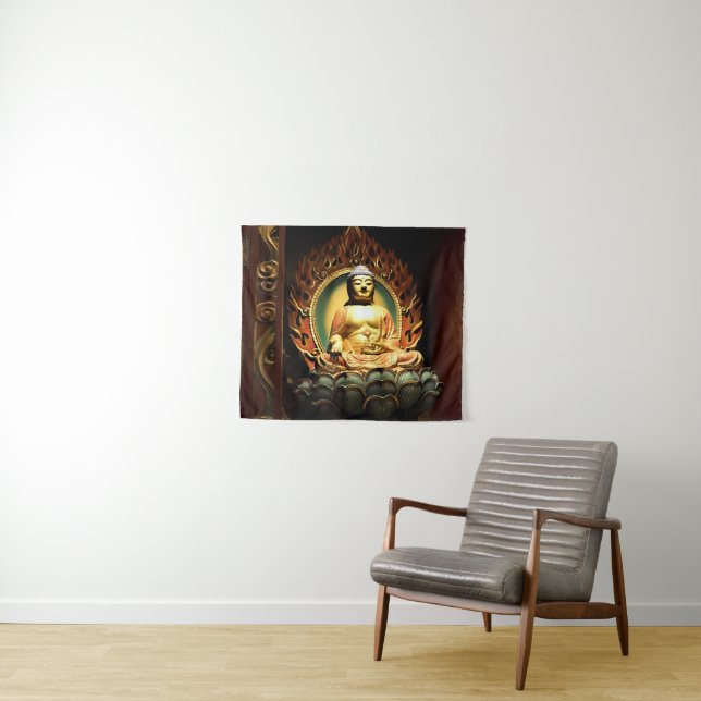 Tapeçaria de Arte de Parede do Buda Místico (In Situ (Horizontal))