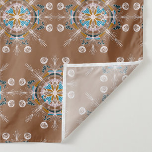 Tapeçaria de Arte Mandala Desenhada à Mão Boho Azu