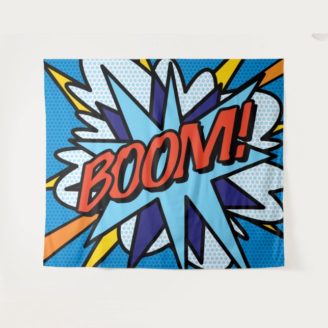 Tapeçaria de Arte Pop de Quadrinhos Modernos BOOM (Frente (Horizontal))