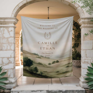 Tapeçaria de Boas-Vindas para Casamento em Fazenda