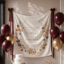 Tapeçaria de Boas-Vindas para Casamento no Jardim