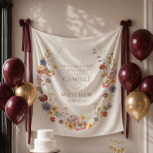 Tapeçaria de Boas-Vindas para Casamento no Jardim