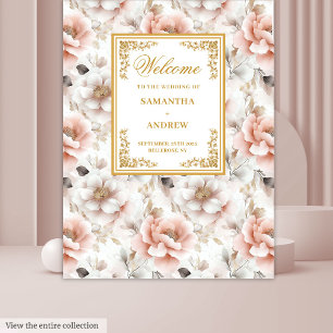 Tapeçaria de casamento em aquarela Timeless Blush