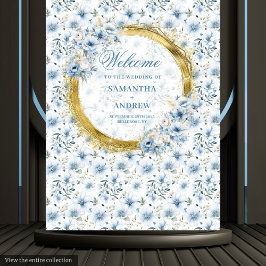 Tapeçaria de casamento moderna em azul claro boêmi