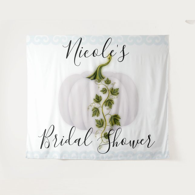 Tapeçaria de Casamento Outono Chic Conto da Abóbor (Frente (Horizontal))