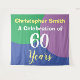 Tapeçaria de Celebração de Aniversário de 60 Anos