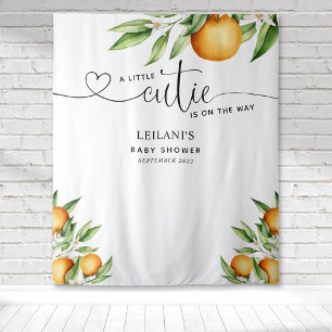 Tapeçaria de Chá de Bebê Laranja Little Cutie
