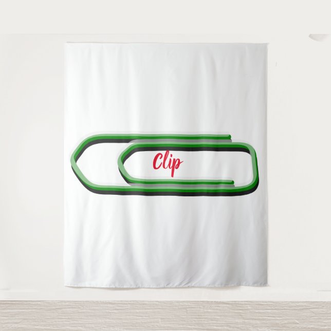 Tapeçaria de clipes de papel (Frente)