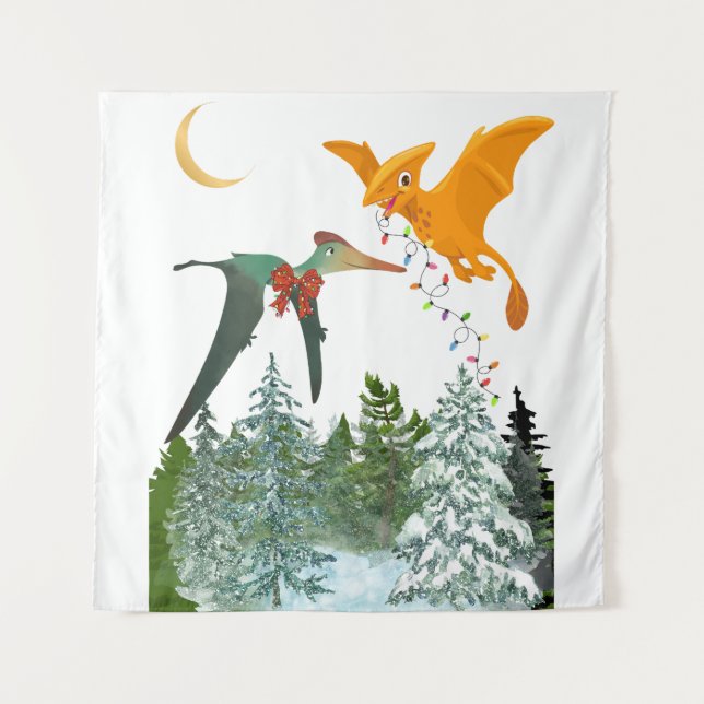 tapeçaria de dragões de Natal (Frente)