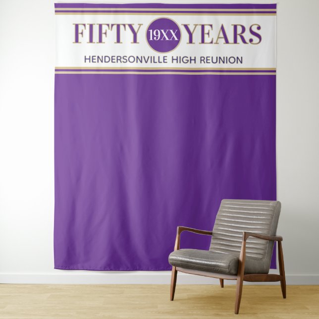 Tapeçaria de fundo para foto de reencontro de 50 a (In Situ)