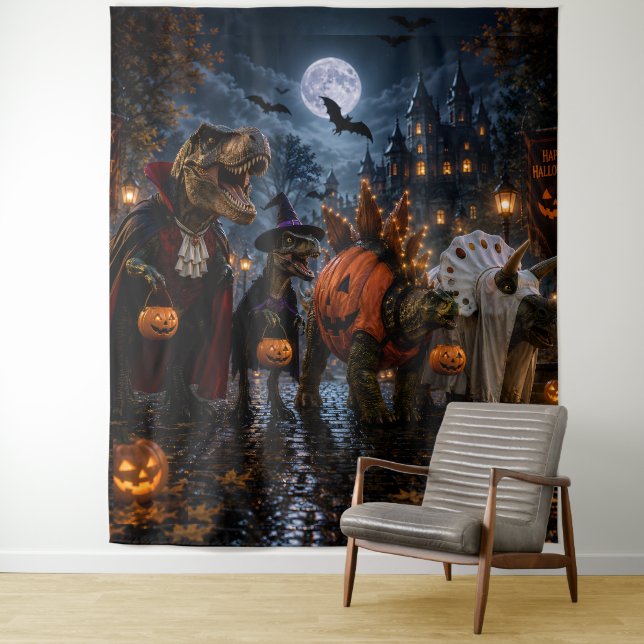 Tapeçaria de Halloween de dinossauro/dinossauros d (In Situ)