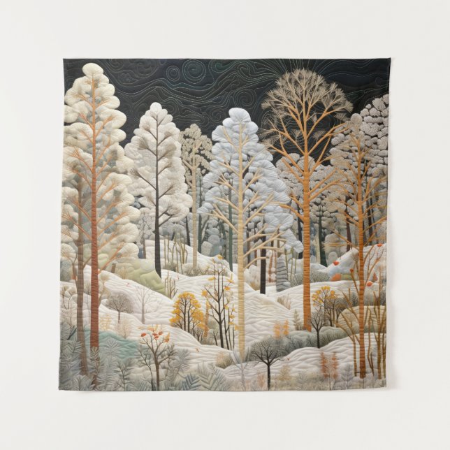 Tapeçaria de Inverno Snowy (Frente)