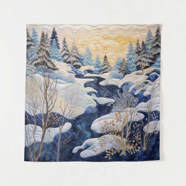 Tapeçaria de Inverno Snowy (Frente)