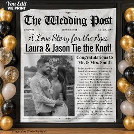 Tapeçaria de Jornal de Foto de Fundo de Casamento
