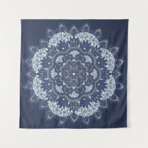 Tapeçaria de Mandala Azul