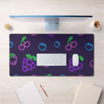 Tapeçaria de Mesa com Padrão de Frutas Neon