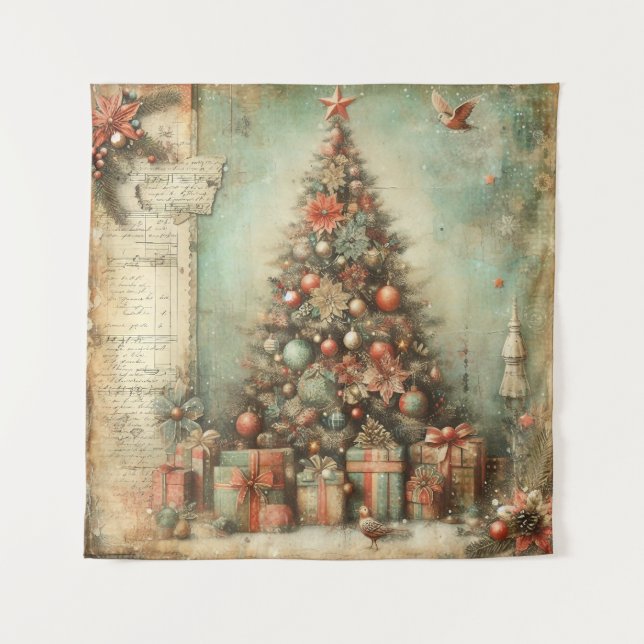 Tapeçaria de Natal Vintage (Frente)