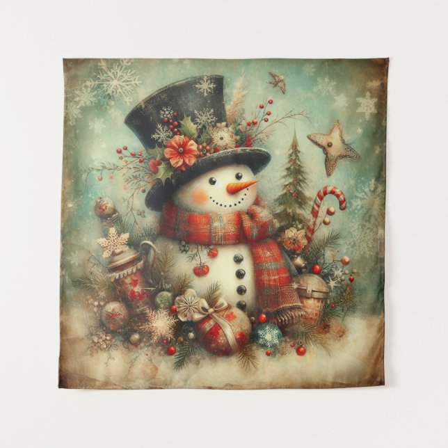 Tapeçaria de Natal Vintage (Frente)