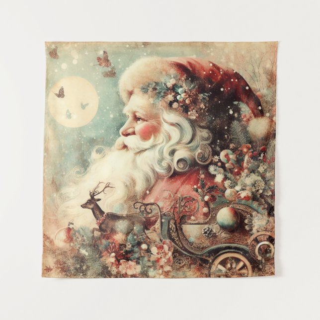 Tapeçaria de Natal Vintage (Frente)