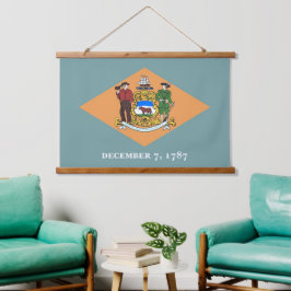 tapeçaria de parede com bandeira de Delaware, EUA
