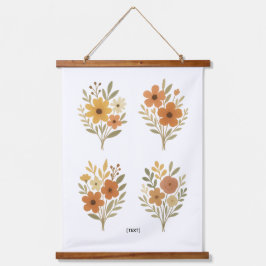 Tapeçaria de Parede com Buquê Floral Boho | Adicio