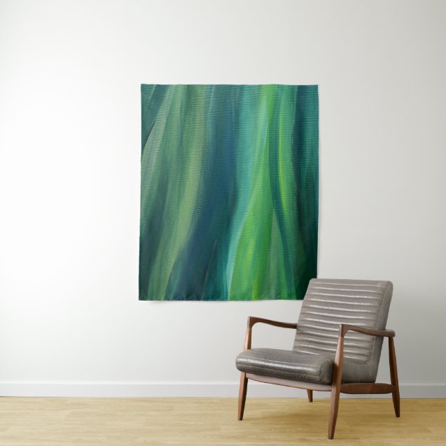 Tapeçaria de Parede de Arte Abstrata Verde (In Situ)