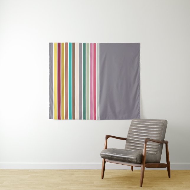 Tapeçaria de Parede de Padrão de Faixa Retroativa (In Situ (Horizontal))