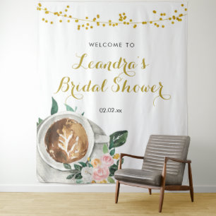Tapeçaria de Sinal de Chá de Noiva Coffee Love is