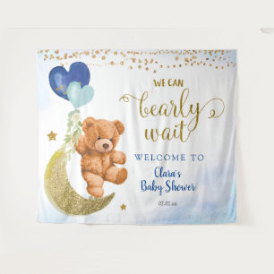 Tapeçaria de Sinal de Chuvada de Bebê Balão Urso A