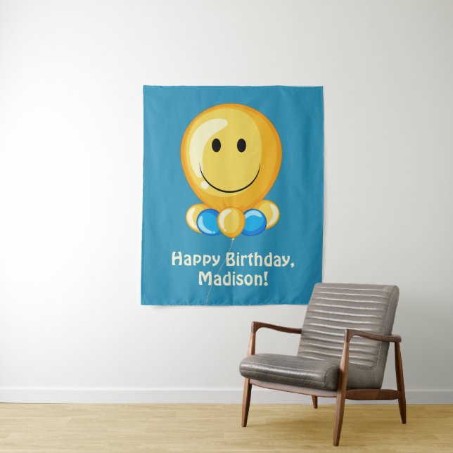 Tapeçaria de texto personalizado e cor de balão (In Situ)