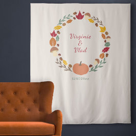 Tapeçaria do casamento outono e plano de fundo da