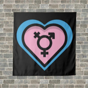 Tapeçaria do Coração do Orgulho Trans