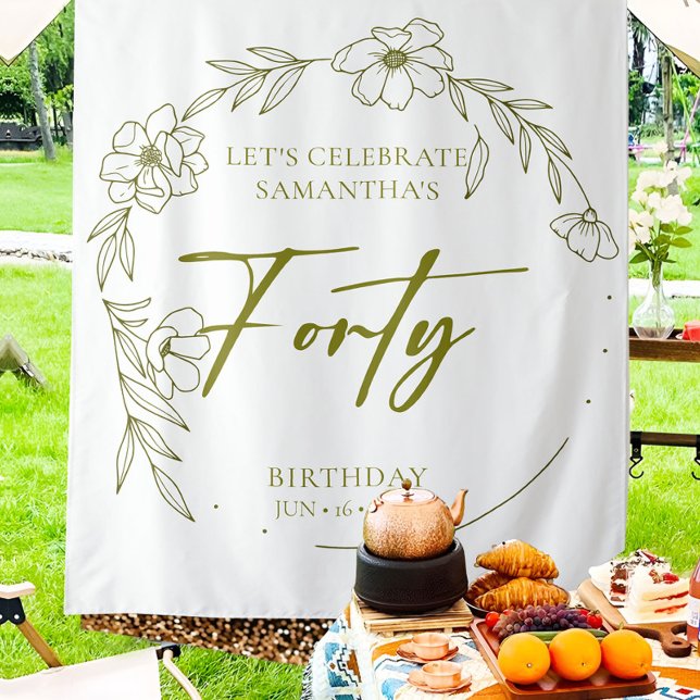 Tapeçaria do Fundo do Partido aniversário de 40 an (Criador carregado)