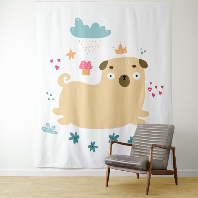 Tapeçaria Feliz Puggy (In Situ)