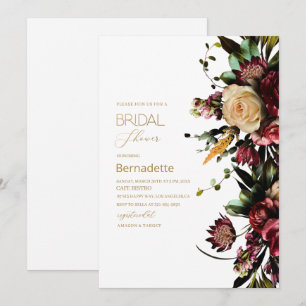 Tapeçaria flores brilhantes aquarela convite doura