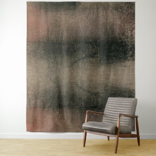 Tapeçaria Grunge Rosa Preto Dourado Abstrato Moder