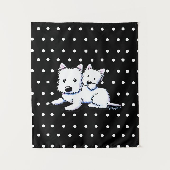 Tapeçaria KiniArt Westie Duo (Frente)