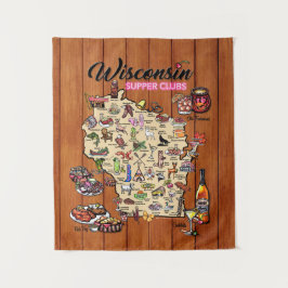 Tapeçaria - Mapa do Clube de Apanho de Wisconsin