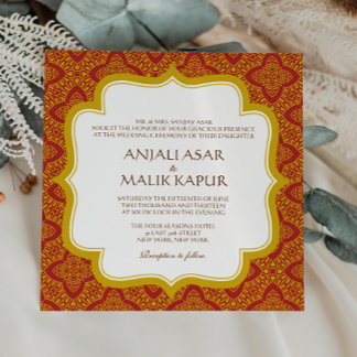 Tapeçaria Oriental | Convite Para Casamento