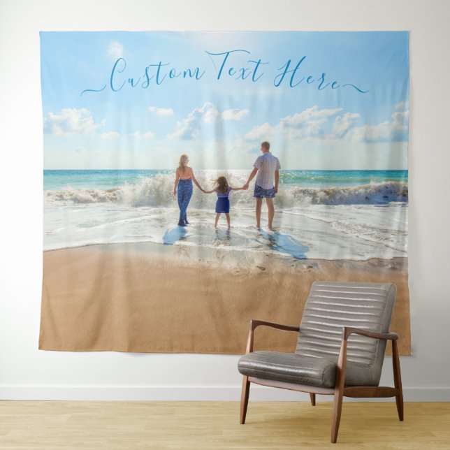 Tapeçaria Personalizada com Foto e Texto (In Situ (Horizontal))