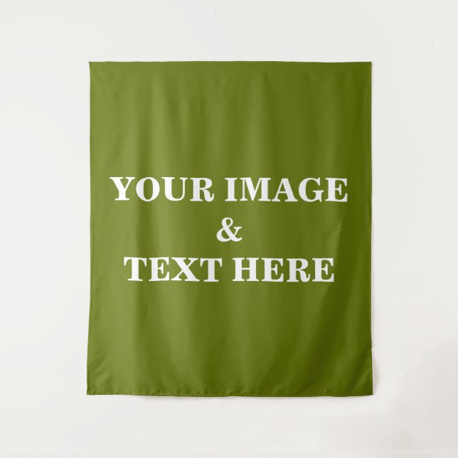Tapeçaria Personalizada com Sua Própria Foto e Tex (Frente)