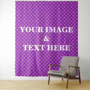 Tapeçaria Personalizada Com Sua Própria Foto & Tex